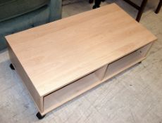 1 x Television Storage Cabinet - Ref: FC472 - Features 2 Compartments, A light Wood Finish and