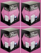 4 x Xpress White 600mm Two Door Vanity Cabinets With Heavy Resin Composite Sink Basins -