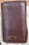 1 x Beautiful Luxury Designer - Genuine Soft Calf Leather Key Wallet/Purse - Brown - Brand New &