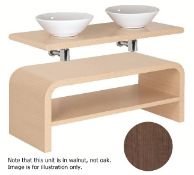 1 x Vogue ARC Bathroom Vanity Unit - WALNUT - Type 1E 1200mm.  RRP £1,700!  Brand new boxed