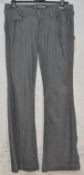 1 x Pair of Hudson Grey Denim Womens Jeans – Size 30 Waist – New with Tags – High Resale Value – Ref