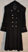 1 x Hemyca Cashmere Black Coat – Size : Medium - High Resale Value – Ref : G49 - CL007 - Location: