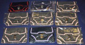 9 x Red Or Dead “Alpha Bags” - NJB109 - CL008 - Location: Bury BL9PU clutch bags with internal