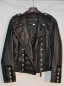1 x Boddicca Hand Made Lamb Leather Jacket – UK Size 12 – High Resale Value – Ref : G32 - CL007 -