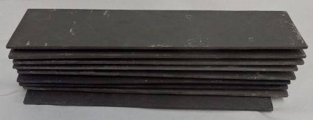 9 x Rectangular Sushi Slate – Ref : CAT179 – Various Sizes – Dimensions : 33x11cm & 40x10cm – Made