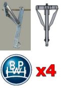 4 x BPW Cranked Supports CARAVAN CORNER STEADY Wind Down Leg - New and Unused Stock - CL030 - Type