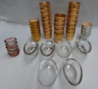 41 x Tableware - Candle Holders – Various – Ref : CAT039 – Includes : Golden pots, Silver pots,