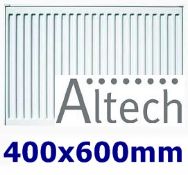 1 x Altech High Output Radiator - Robust Compact Design - P+ - Size 400 x 600mm - CL013 - White -