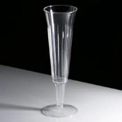120 x Plastico Plastic Disposable Champagne Flutes - Ref: CAT013 - Model:C7025A – New – Sealed -