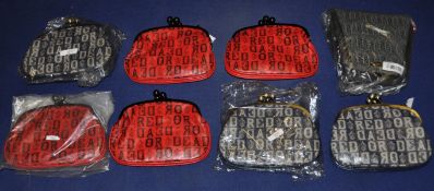 8 x Red or Dead Clasp Closing Clutch Bags – Excellent Oversized Retro Purse Designs -  NJB034 -