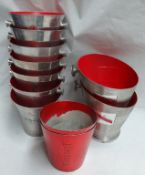 14 x Branded Metal Ice Buckets – Beverage Coolers – Ref : CAT032 – Used – Brands Include G.H.