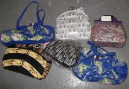 6 x Various Bags Including Red Or Dead And Zandra Rhodes - NJB088 -CL008 - Location: Bury BL9 - RRP