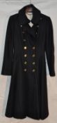 1 x Hemyca Luxury Sarai Wool Cashmere Blend Military coat Womens Coat in Black – Size 10 – High