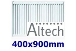 1 x Altech High Output Radiator - Robust Compact Design - K1 - Size 400 x 900mm - CL013 - White -