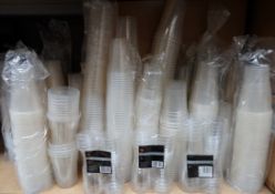 Bulk Lot of Approx 1800 Plastic Disposable Cups - Ref: CAT015 – Various Sizes & Styles – Including