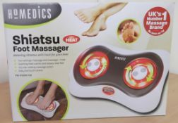 1 x Homedics Shiatsu Heated Foot Massager – New Sealed - Settings Include  : Massage with Heat &