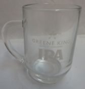 11 x Greene King IPA Glass Tankard 20oz Mug's – Ref : CAT053 – Handcrafted – Unused – Model :