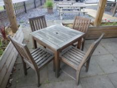 1 x Teak Garden Table and Chair Set - A&E Leisure / AEL Solutions - Includes 1 x Table (