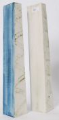 CARN POTTERY: Two 20th century Carn Pottery Cornish tulip tapered sloping vases. Both signed by John