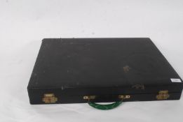 A vintage cased Back gammon set