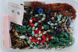 Collection of costume jewellery to include necklaces, earrings etc