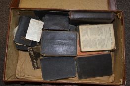 A collection of vintage leather bound bibles and common prayer books ( see illustrations )
