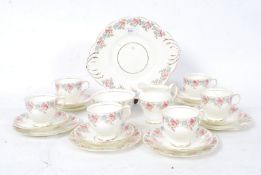 A 20th century 6 setting tea service by Salisbury bone china