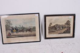 After Charles Hunt ` The Red Rover ' , Southampton Coach` Hand-coloured engraving Published 1851, by