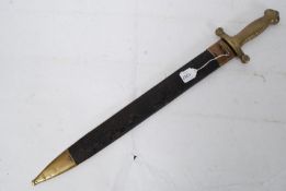 A FRENCH 1831 PATTERN ARTILLERY SWORD, 19th century, the 19'''' double edged blade likely by