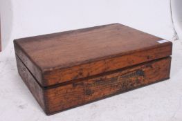 An Edwardian printers box complete with contents. Measures 14cms x 47cms x 35cms