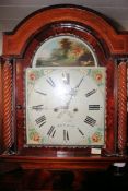 19th Century inlaid mahogany longcase clock by Edwin Fear of Pill St George, Bristol, arch shaped
