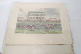 After James Pollard Epsom; 3 from the set of 6, hand-coloured aquatints by Charles Hunt, 1836,