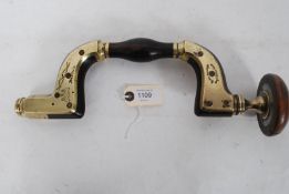 William Marples & Sons, Sheffield. A VICTORIAN BRASS-MOUNTED EBONISED ''HIBERNIA'' WOODWORKING DRILL