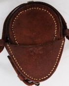 An Australian world war 2  military metal and brass cased navigators prismatic compass in leather