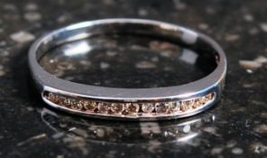 9ct white gold diamond half eternity rin