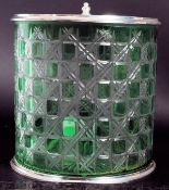 A  bohemium style glass biscuit barrel w