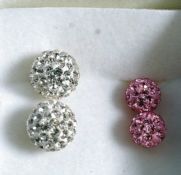 Two pairs of Cartier style earings