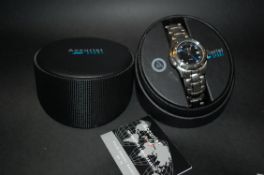 A gentlemans stainless steel wristwatch