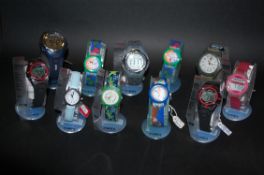 A collection of of new and unused timex