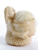 A well carved mermaid with pin cushion