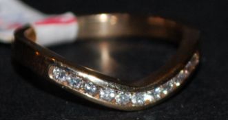 9ct gold ladies 11 stone half eternity w