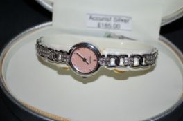 A ladies 925 sterling silver wristwatch