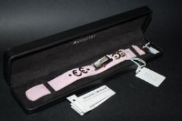 A ladies accurist wristwatch having pink