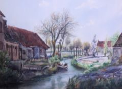 A framed and glazed watercolour painting