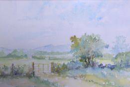 A framed and glazed watercolour painting