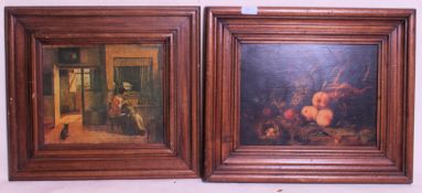 A pair of prints on board,unmarked and u