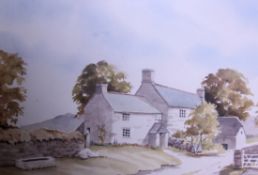 A framed and glazed watercolour painting