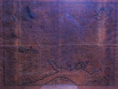 An antique map of Hampshire, England wit