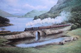 A framed laquered print on board paintin