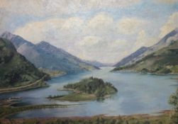 A framed oil on board painting by F.FOXW